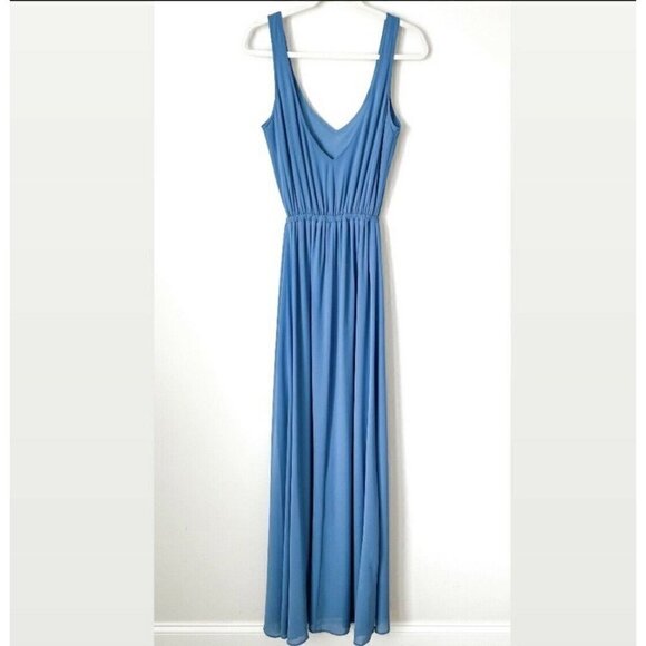 SHOW Me Your MuMu Kendall Maxi Dress SMALL Blue bride sleeveless - Picture 5 of 7